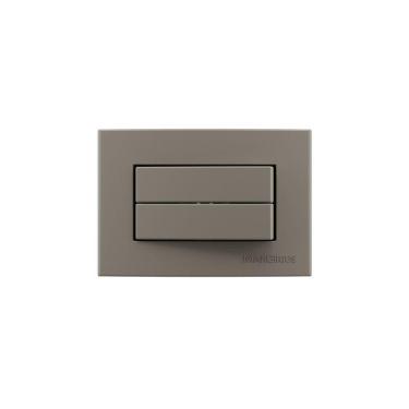 Imagem de Placa Para Móveis 65x45 Com Interruptor Duplo Simples Margirius Sleek Colors 10a Argila Argila