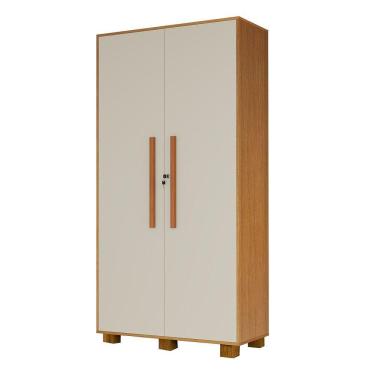 Imagem de Armário Multiuso 100% Mdf 2 Portas C/ Chave Dream Off White/naturale