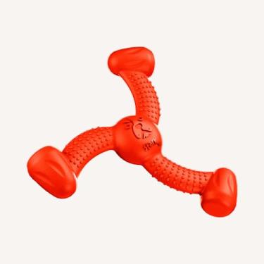 Imagem de Mordedor Rokka Stark Pet, Tamanho Grande, Brinquedo para Cães de Médio a Grande Porte, em Borracha Resistente Atóxica, Cor Vermelha