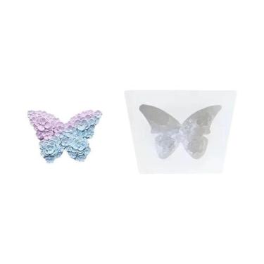 Imagem de Molde De Silicone 3D De Flor E Borboleta Para Velas, Sabonetes, Resina