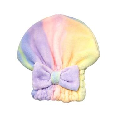 Imagem de Toalhas De Secagem Capilar,Turbante de Cabeça com Laço | Touca de Banho em Polar Coral Antifrizz de Secagem Rápida com Laço - Para Mulher Presente para Banho e Duche