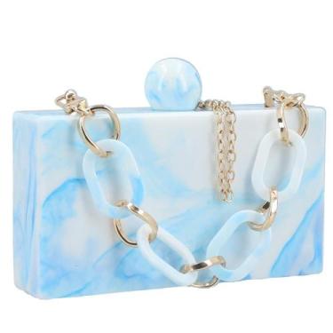 Imagem de Bolsa Clutch feminina Vitória Bauarte, Azul claro