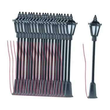 Imagem de Dynwave Poste de luz externo em miniatura na escala 1/87, acessórios de iluminação externa para projetos DIY, luminária para trens em miniatura na escala HO, 10 Peças