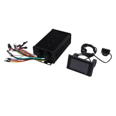 Imagem de Tbest Kit de Exibição do Controlador de Scooter Elétrico à Prova D'água Liga de Alumínio 60A S966 Tela Colorida 3 Modos 18 Tubos Controlador Preto de Onda Senoidal para Scooters 48V