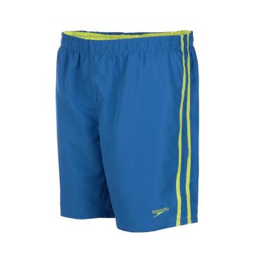 Imagem de Bermuda de Natação, Speedo, Bold, Microfibra com Recortes Contrastantes, tamanho M - Azul/Amarelo