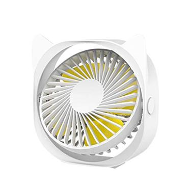 Imagem de AEWFRRV Ventilador de mesa USB pequeno ventilador circulador de ar pessoal ventilador de mesa elétrico portátil ventilador de mesa ventiladores de viagem recarregáveis para escritório de acampamento (cor: rosa) yubin1993 (cor: branco)