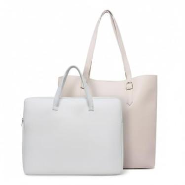 Imagem de Bolsa Para Laptop — Um Kit PráTico Para Proteger Seu Laptop(Pasta Branca + Sacola Marfim)