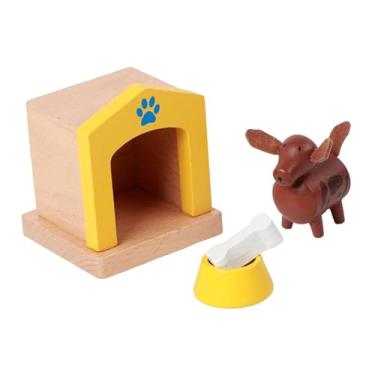 Imagem de menolana Móveis de madeira para casa de bonecas, decoração em miniatura, coleção de modelos, acessórios para casa de bonecas, presente de aniversário em, Casinha para Animais de Estimação