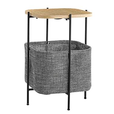 Imagem de Prateleira lateral pequena estante de livros de canto para armazenamento de arte algumas mesas de cabeceira (cor: preto) (cor de madeira)