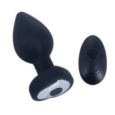 Imagem de Plug Anal Formato De Coração Em Silicone 10 Modos De Vibração Brinquedo Erótico Estimulador Anal PL164