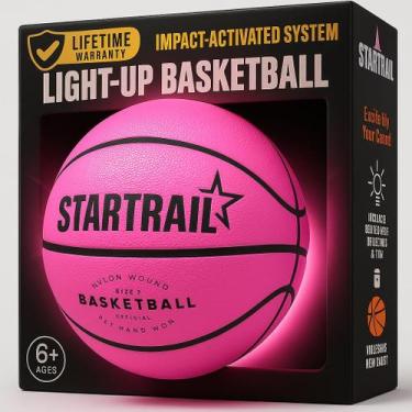 Imagem de LED de basquete TOMLEON Light-Up Glow in the Dark Tamanho 7