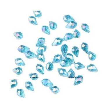 Imagem de 50 Peças De Pingente Briolette 5x8mm Em Cristal Austríaco, Gota D'água