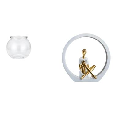 Imagem de Whtkoph Vaso Pequeno E Transparente para Aquário, Peça Central, Decoração de Aquário, Aquário, Estatueta de, Estátua de, Quarto, Presente para L