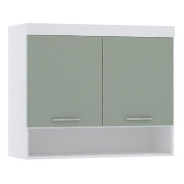 Imagem de Armário Aéreo Maleiro Modulado 97cm 2 Portas Alpes Luciane Móveis, Bra