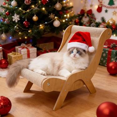 Imagem de Teneyu Arranhador de sisal extra grande para gatos – espreguiçadeira combinada de cama específica para gatos e arranhadores, tapete durável, material que não cai