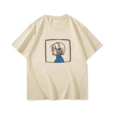 Imagem de Camiseta Oversized De Anime Bocchi the Rock Com Estampa De Música, Cam