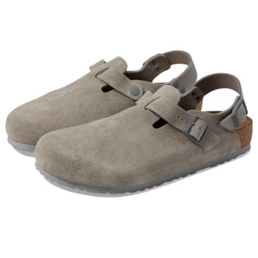 Imagem de Birkenstock Sandália Tokio-Suede unissex para adultos, Moeda de pedra, 7-7.5 Narrow Women/7-7.5 Narrow Men