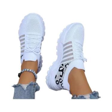Imagem de sapatos mulher 2025 tênis com estampa de leopardo tênis casuais femini