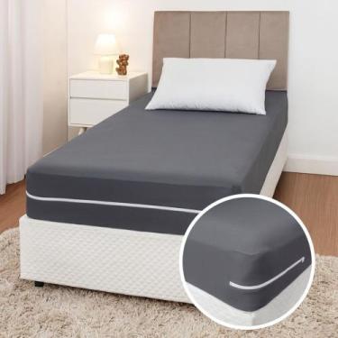 Imagem de Capa P/ Colchão Solteiro Com Zíper Malha Gel Luxuosa - ENXOVAIS ANNA M