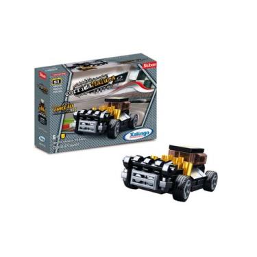 Imagem de Blocos de Montar Corrida Maluca Carrinho Gold Power 51 Peças - Xalingo