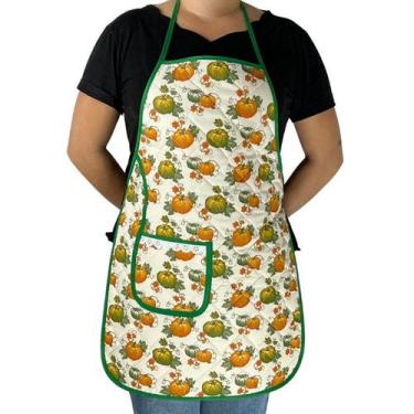 Imagem de Avental Plastificado Cozinha Estampado Churrasco Bolso Lava Louça Roup