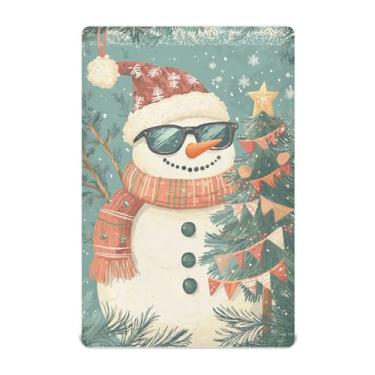 Imagem de Wassud Jogo de lençol com desenho animado de boneco de neve para berço de berço respirável para meninos e meninas, neutro, 68 x 99 cm