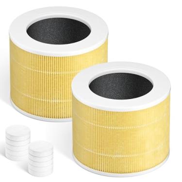 Imagem de Mini filtro de substituição Core compatível com purificador de ar LEVOIT Core mini-P, pré-3 em 1, HEPA verdadeiro H13, sistema de filtragem de carbono ativado, núcleo Mini-RF, 4 filtros e 10 esponjas