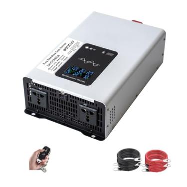 Imagem de Inversor de onda senoidal pura de 8000 W, CC 12 V/24 V/48 V/60 V/72 V para CA 120 V/240 V, inversor de energia solar de baixa frequência com controle remoto,48V to 220V