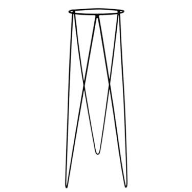 Imagem de Suporte de Vaso De Ferro Preto 60 Cm Altura D21 Tripé Jardim Varanda Plantas Organização