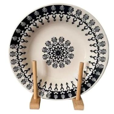 Imagem de Jogo 6 Pratos Fundo de Cerâmica – Resistente, Ideal para Refeições Domésticas, Jantares e Eventos Casuais