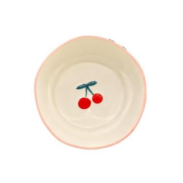 Imagem de Tigela de cereja vitrificada cerâmica arroz doméstico sobremesa saladeira - tigela de 12,7 cm