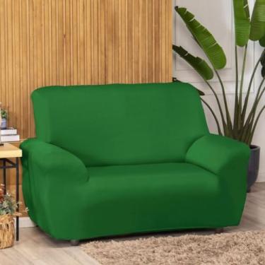 Imagem de 1 Unidade De Capa de Sofá Coladinha Com Costura Reforçada Para 1, 2 ou 3 Lugares De Malha Gel Grossa (Verde,2 Lugares)