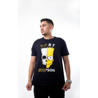 Imagem de Camiseta Bart Simpson Adulto - Glev.Conceito, P, Preto