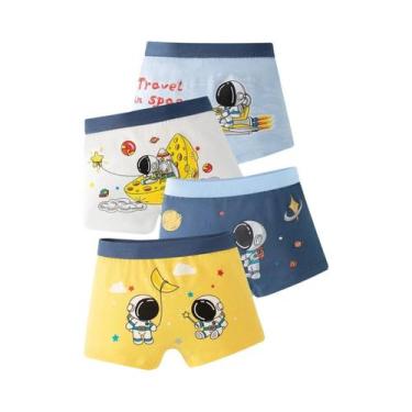 Imagem de Cuecas Infantis Estampadas De Desenhos Animados Para Meninos, Kit Com 