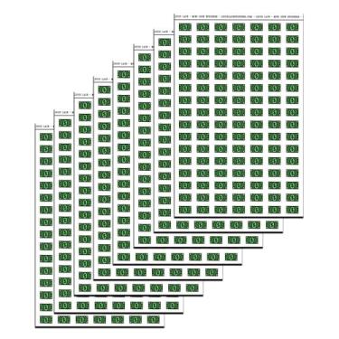 Imagem de Adesivos mini planejadores coloridos com notas de dólar (224 adesivos) (branco fosco (pacote com 4))
