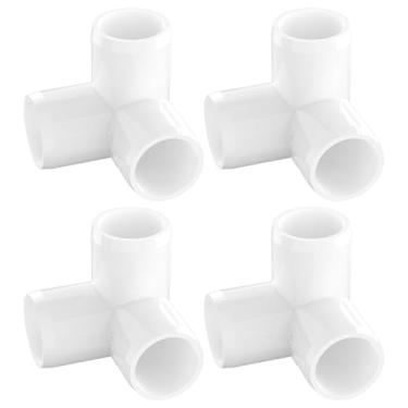 Imagem de Cotovelo de encaixe de PVC de 3 vias de 3 vias, 4 peças