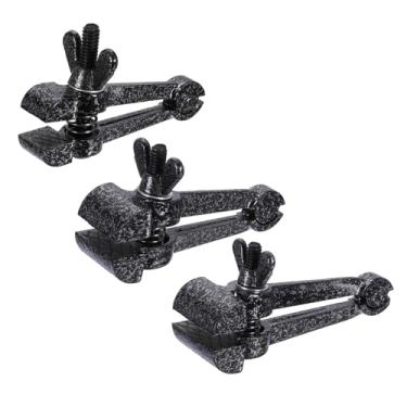 Imagem de HARFINGTON Conjunto universal de 3 peças de torno de mesa com grampo de bancada portátil para perfuração de madeira, conduíte de corte de metal, preto