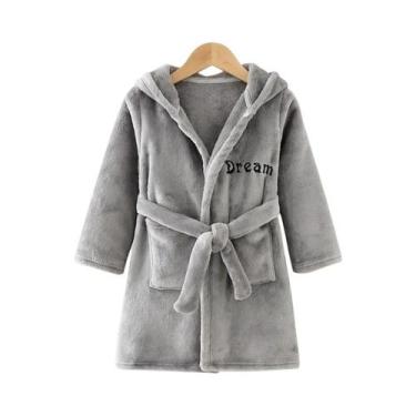 Imagem de Pijamas De Fleece Com Capuz Para Crianças, Unissex, Quentes E Confortá