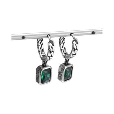 Imagem de Brincos De Argola Góticos Masculinos Com Caveira, Hipoalergênicos, Joi