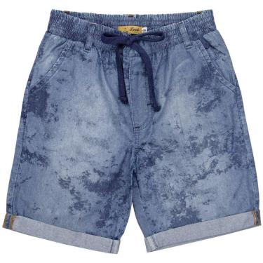 Imagem de Bermuda Juvenil Look Jeans Tie-Dye Jeans - UNICA - 10-Masculino