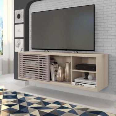 Imagem de Rack Suspenso para TV até 55 Polegadas 136cm em BP Porta Ripada Multiv