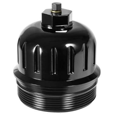 Imagem de Tampa de alumínio para filtro de combustível 134001 Billet para Chevy/GMC 6.6L L5P Duramax Diesel 134001 2500HD 3500HD (2017-2019), com plugue de drenagem, design durável e resistente a rachaduras