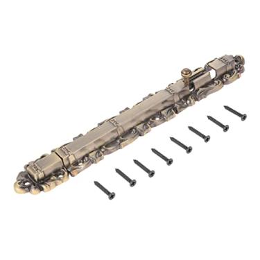 Imagem de Dobradiças parafuso de porta com parafuso bronze antigo/vermelho cobre portão trava liga clássica europeia vintage decoração madeira/metal portas janela 150-250 mm (cor: bronze antigo grande)