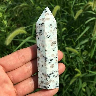 Imagem de Varinha de obelisco de cristal de quartzo manchado azul natural curado amostra 8-10 cm como presente (tamanho: 1 peça)