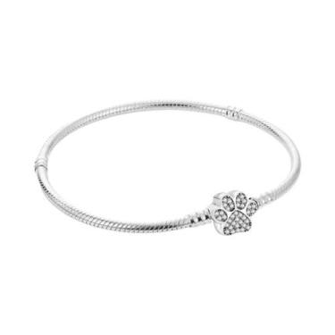 Imagem de Pulseira De Charme Feminina Em Prata Esterlina 925 Com Banho De Ouro 1