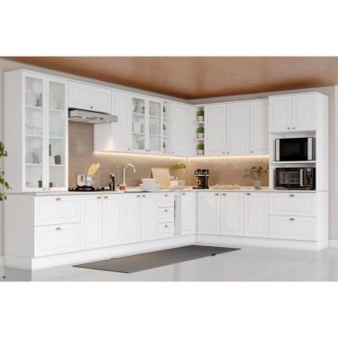 Imagem de Cozinha Modulada Henn Americana Henn 19 Peças C5P56 Branco