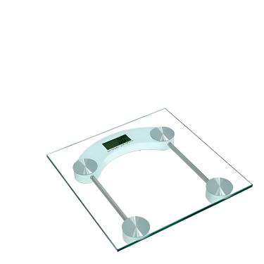 Imagem de Balança Quadrada Digital Vidro Temperado 180kg Banheiro