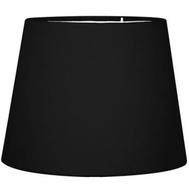Imagem de Cúpula de Abajur Tecido Preto 20x16cm - MARRYLUZ