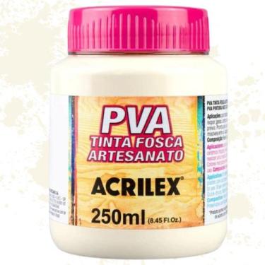 Imagem de Tinta PVA Fosca para Artesanato 250ml Acrilex - 03225, AMARELO PESSEGO