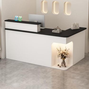 Imagem de Mesa de recepção, recepção, recepção pequena, balcão de loja, mesa de recepção em forma de L, balcão de caixa, balcão de recepção, mesa de recepção de salão, mesa de recepção em pé e balcão